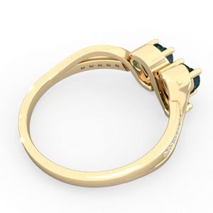 Alexandrite Side By Side 14K Yellow Gold ring R3090