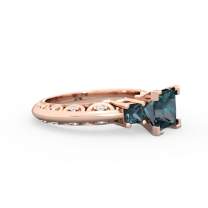Alexandrite Eternal Embrace Engagement 14K Rose Gold ring C2001