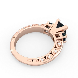 Alexandrite Eternal Embrace Engagement 14K Rose Gold ring C2001