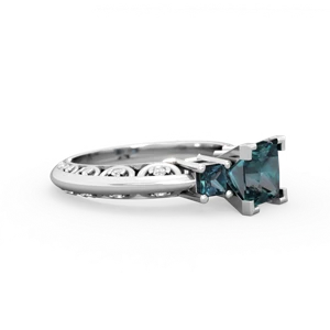 Alexandrite Eternal Embrace Engagement 14K White Gold ring C2001