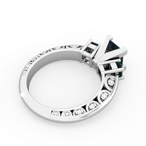 Alexandrite Eternal Embrace Engagement 14K White Gold ring C2001