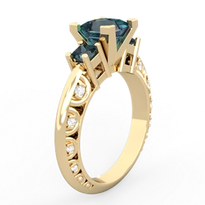 Alexandrite Eternal Embrace Engagement 14K Yellow Gold ring C2001