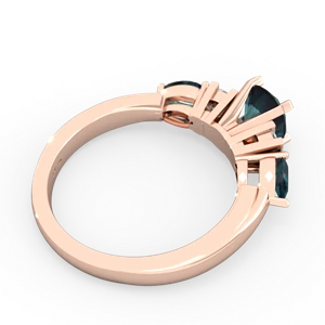 Alexandrite 6Mm Round Eternal Embrace Engagement 14K Rose Gold ring R2005