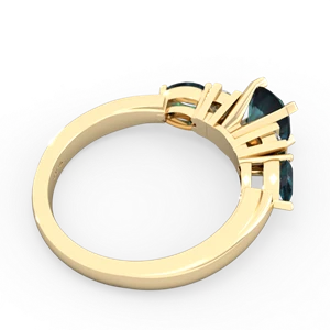 Alexandrite 6Mm Round Eternal Embrace Engagement 14K Yellow Gold ring R2005