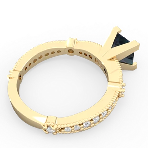 Alexandrite Sparkling Tiara 6Mm Princess 14K Yellow Gold ring R26296SQ