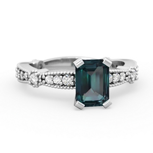 matching engagment rings - Sparkling Tiara 7x5mm Emerald-Cut