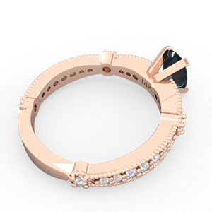 Alexandrite Sparkling Tiara 7X5mm Oval 14K Rose Gold ring R26297VL