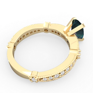 Alexandrite Sparkling Tiara 8X6 Oval 14K Yellow Gold ring R26298VL
