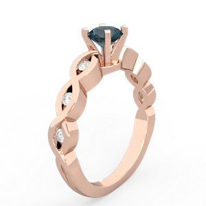 Alexandrite Infinity 5Mm Round Engagement 14K Rose Gold ring R26315RD