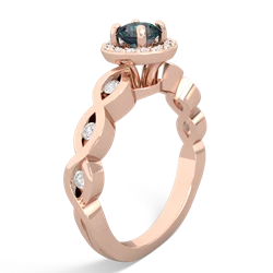 Thumbnail for Lab Alexandrite Infinity Engagement 14K Rose Gold ring R26315RH - side view