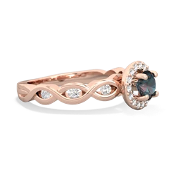 Thumbnail for Lab Alexandrite Infinity Engagement 14K Rose Gold ring R26315RH - hand 1 view