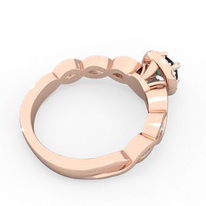 Alexandrite Infinity Halo Engagement 14K Rose Gold ring R26315RH