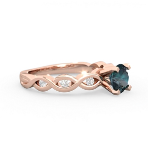 Alexandrite Infinity 6Mm Round Engagement 14K Rose Gold ring R26316RD