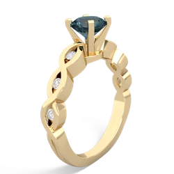 Thumbnail for Lab Alexandrite Infinity Engagement 14K Yellow Gold ring R26316RD - side view