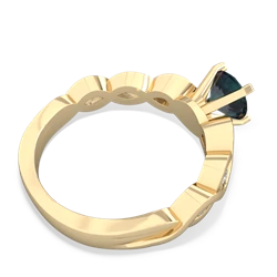 Thumbnail for Lab Alexandrite Infinity Engagement 14K Yellow Gold ring R26316RD - front view