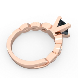 Alexandrite Infinity 6Mm Princess Engagement 14K Rose Gold ring R26316SQ