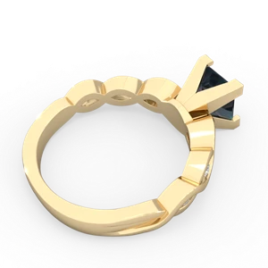 Alexandrite Infinity 6Mm Princess Engagement 14K Yellow Gold ring R26316SQ