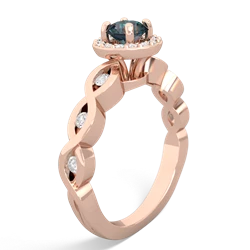 Alexandrite Infinity Halo Engagement 14K Rose Gold ring R26315RH