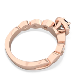 Alexandrite Infinity Halo Engagement 14K Rose Gold ring R26315RH