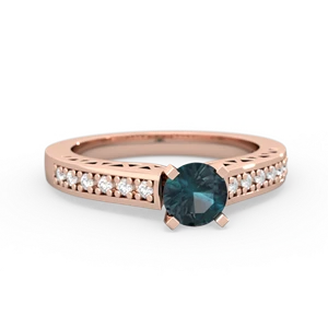 matching engagment rings - Art Deco Engagement 5mm Round
