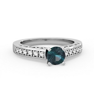 matching engagment rings - Art Deco Engagement 5mm Round