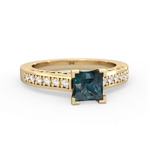 matching engagment rings - Art Deco Engagement 5mm Square