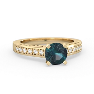matching engagment rings - Art Deco Engagement 6mm Round