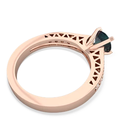 Thumbnail for Lab Alexandrite Art Deco 14K Rose Gold ring R26356RD - front view