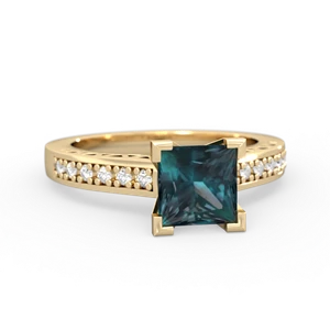 matching engagment rings - Art Deco Engagement 6mm Princess