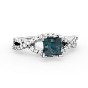 matching engagment rings - Diamond Twist 5mm Square Engagment 