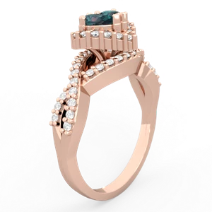 Alexandrite Diamond Twist 'One Heart' 14K Rose Gold ring R2640HRT