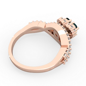 Alexandrite Diamond Twist 'One Heart' 14K Rose Gold ring R2640HRT