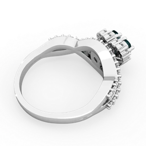 Alexandrite Diamond Twist 'One Heart' 14K White Gold ring R2640HRT