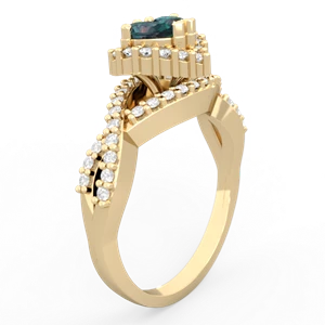Alexandrite Diamond Twist 'One Heart' 14K Yellow Gold ring R2640HRT