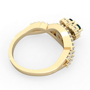 Alexandrite Diamond Twist 'One Heart' 14K Yellow Gold ring R2640HRT