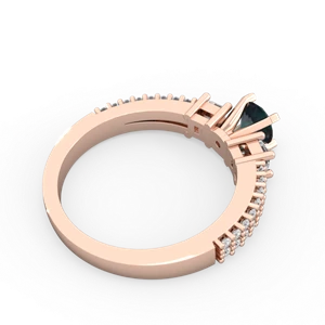 Alexandrite Classic 5Mm Round Engagement 14K Rose Gold ring R26435RD