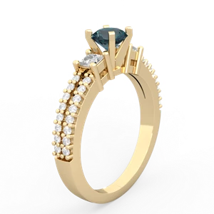 Alexandrite Classic 5Mm Round Engagement 14K Yellow Gold ring R26435RD