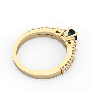 Alexandrite Classic 5Mm Round Engagement 14K Yellow Gold ring R26435RD