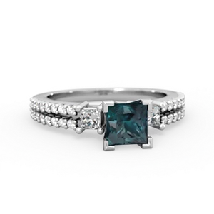 matching engagment rings - Classic 5mm Square Engagement