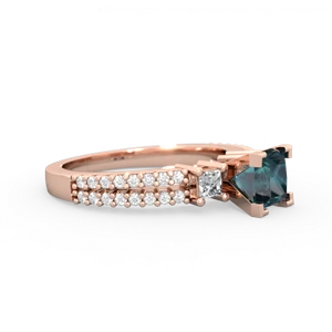 Alexandrite Classic 5Mm Square Engagement 14K Rose Gold ring R26435SQ