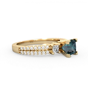 Alexandrite Classic 5Mm Square Engagement 14K Yellow Gold ring R26435SQ