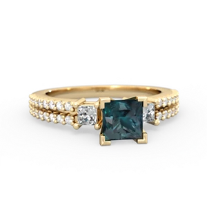 Alexandrite Classic 5Mm Square Engagement 14K Yellow Gold ring R26435SQ