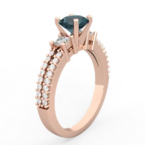 Alexandrite Classic 6Mm Round Engagement 14K Rose Gold ring R26436RD