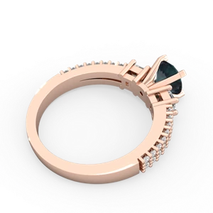Alexandrite Classic 6Mm Round Engagement 14K Rose Gold ring R26436RD