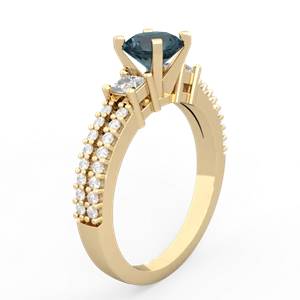 Alexandrite Classic 6Mm Round Engagement 14K Yellow Gold ring R26436RD