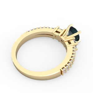 Alexandrite Classic 6Mm Round Engagement 14K Yellow Gold ring R26436RD