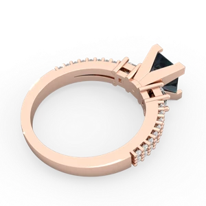 Alexandrite Classic 6Mm Princess Engagement 14K Rose Gold ring R26436SQ