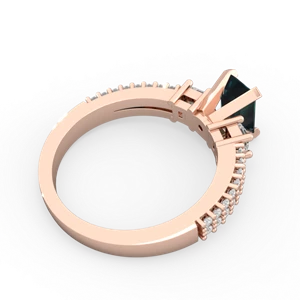 Alexandrite Classic 7X5mm Emerald-Cut Engagement 14K Rose Gold ring R26437EM