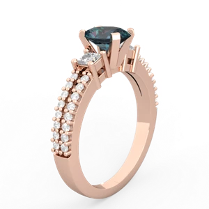 Alexandrite Classic 7X5mm Oval Engagement 14K Rose Gold ring R26437VL