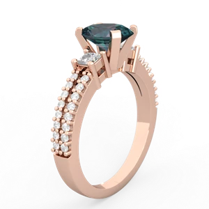 Alexandrite Classic 8X6mm Oval Engagement 14K Rose Gold ring R26438VL